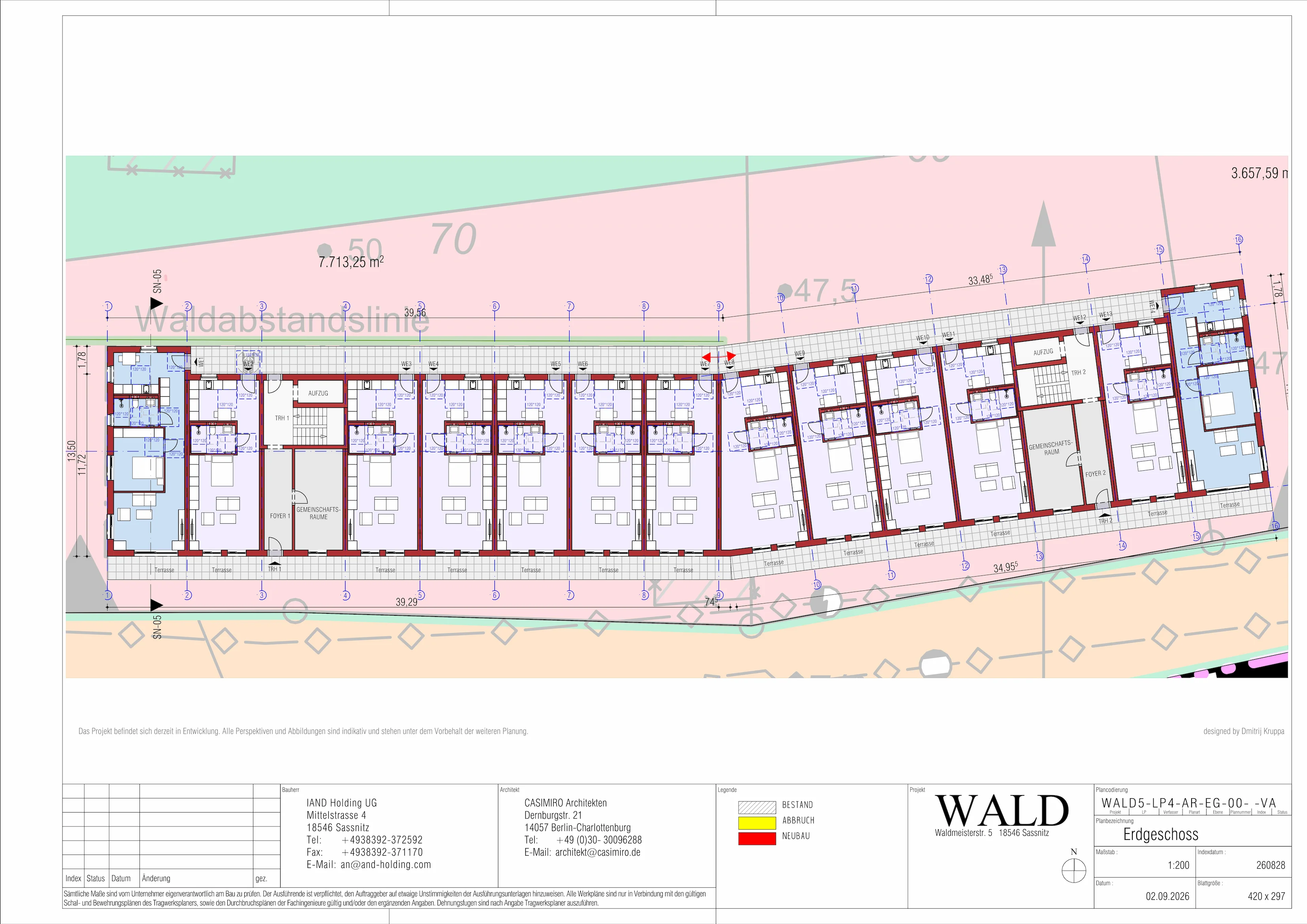 Waldmeisterstraße Sassnitz – Grundriss Erdgeschoss